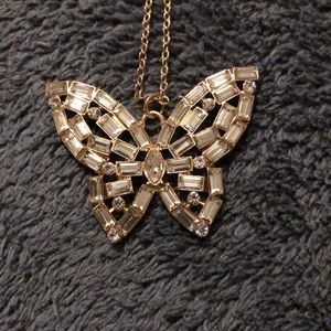 Beautiful Park Lane Butterfly Crystal Necklace